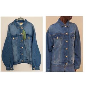 Farm Rio Denim Buttoned Jacket.  New with Tags